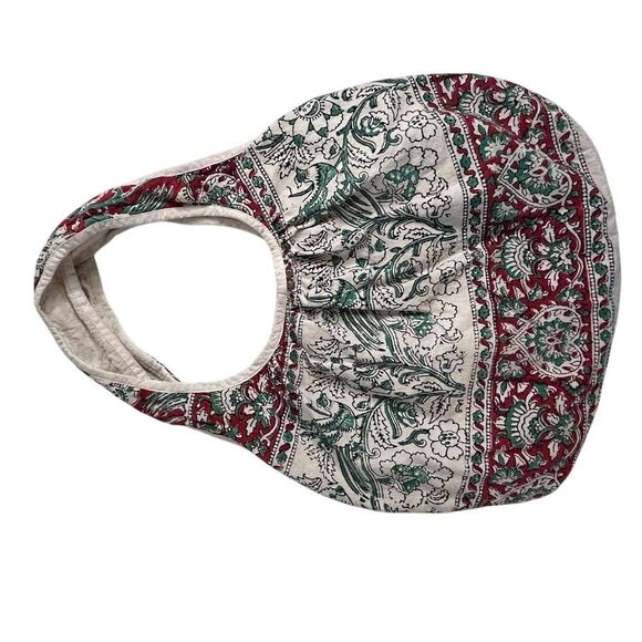 Boho Chic Floral Paisley Tote Bag Red Green Cream Unbranded - Picture 2 of 8